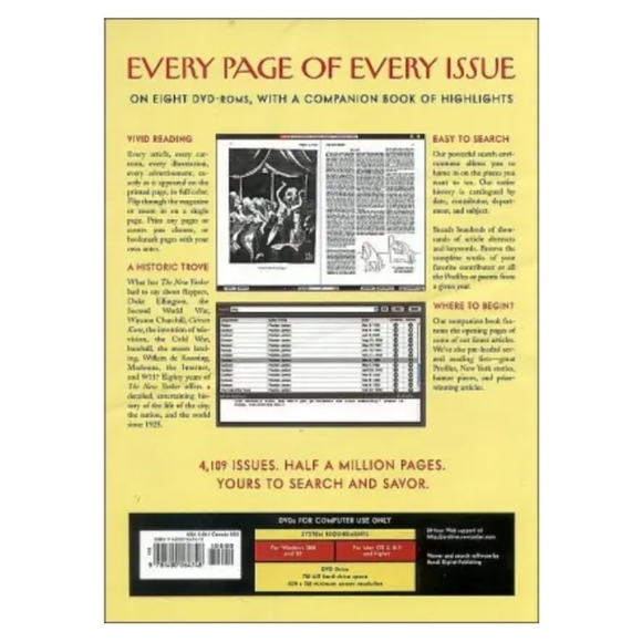 THE NEW YORKER COMPLETE BOOK + DVD's 4,109 Issues 1925-2005 Coffee Table Book - Picture 2 of 16